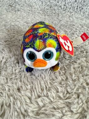 Ty Teenie Beanie Boos Pocket Penguin Plush Colorful Glitter Eyes Stuffed Animal